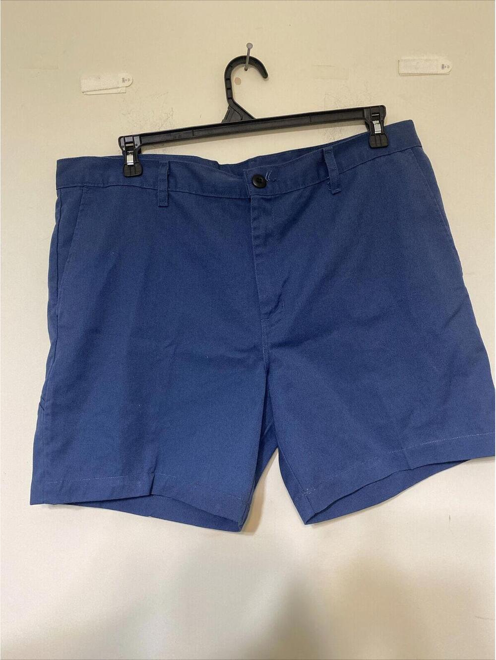 Dickies Work Shorts Mens Size 38 Navy Blue Relaxed Fit Chino Polyester Workwear